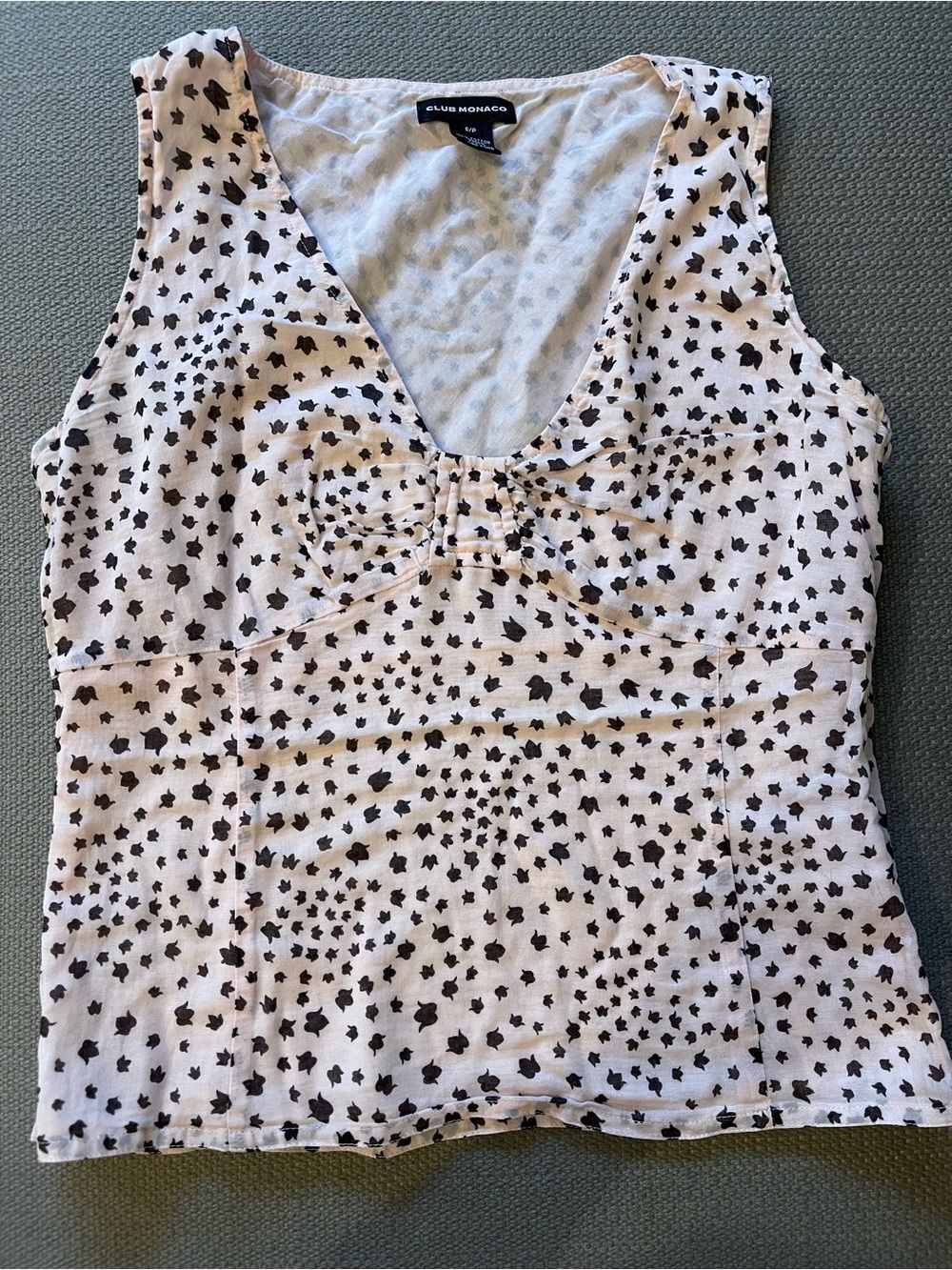 Club Monaco Sleeveless Top with Flowered Print